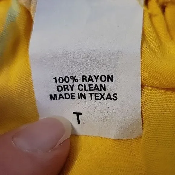 Vintage Bright Yellow Floral Ruffle Longline Peasant Gypsy Boho Festival Skirt - Picture 6 of 6